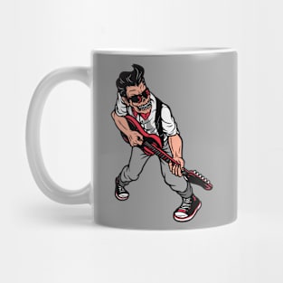 Retro Rockabilly Guitar Player Mug